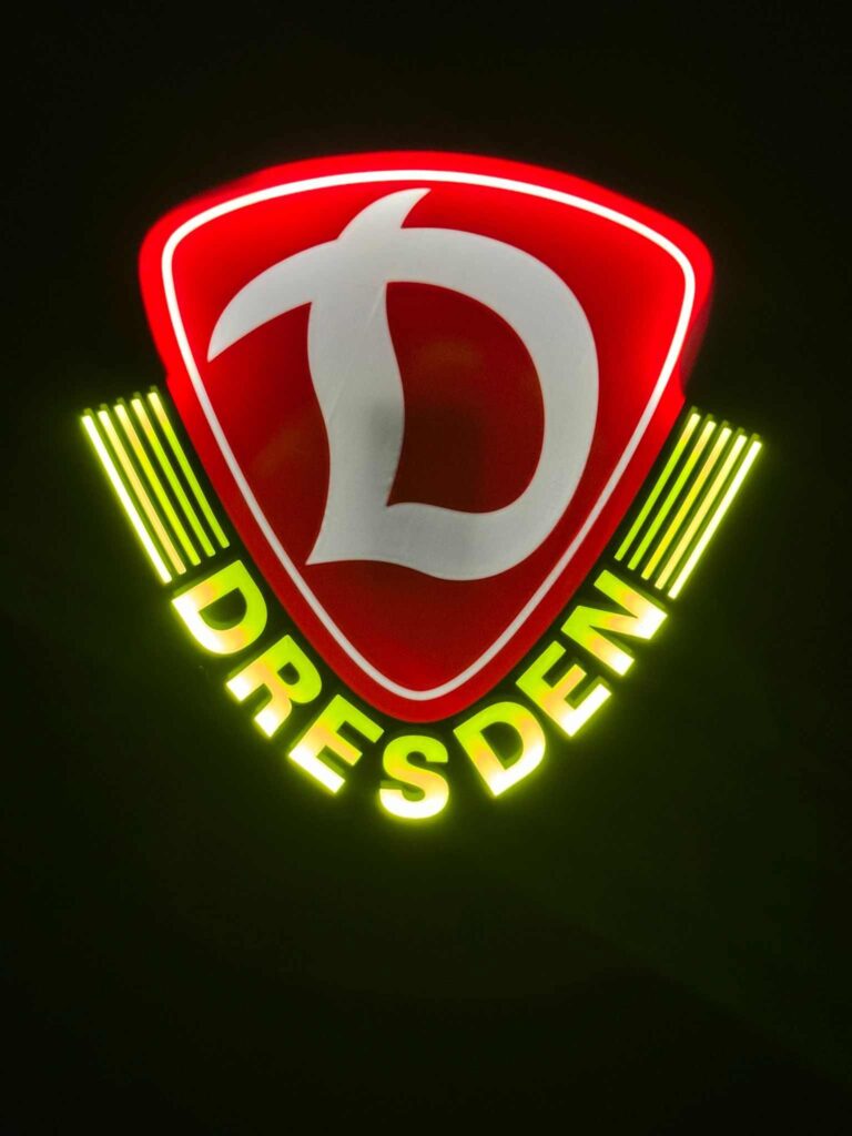Dynamo Dresden LED-Leuchtschild-Leuchtschild Fandeko Geschenk