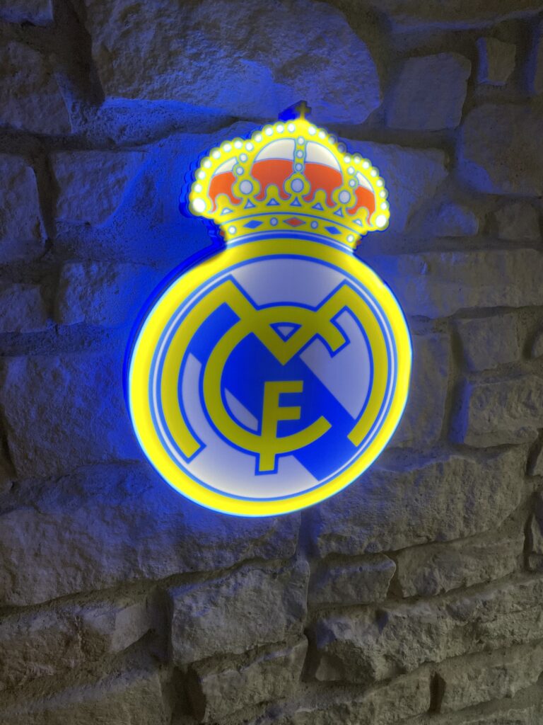 Real Madrid LED-Lampe Wanddeko mit Logo – Fan Geschenk – Bild 3