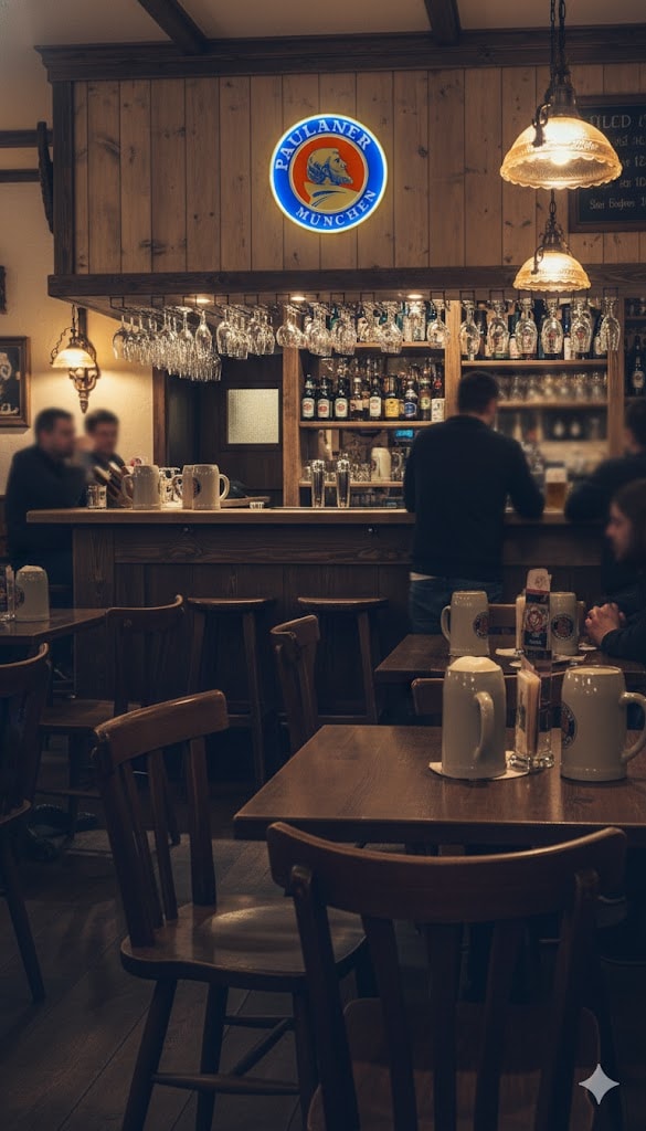 Paulaner München LED-Leuchtschild – Bier Lampe 23cm / 34cm – mit Batterie oder USB – Bar Deko, Geschenkidee – Bild 6