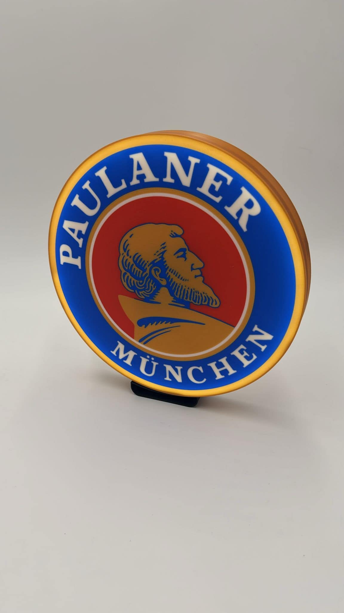 Paulaner München LED-Leuchtschild – Bier Lampe 23cm / 34cm – mit Batterie oder USB – Bar Deko, Geschenkidee – Bild 4
