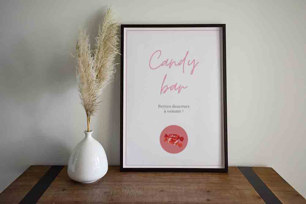 candy bar dans cadre