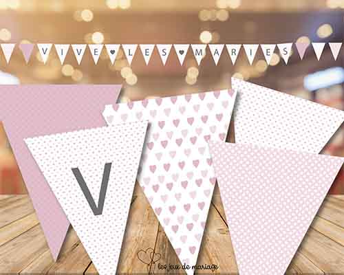 diy banderole de fanions pour un mariage