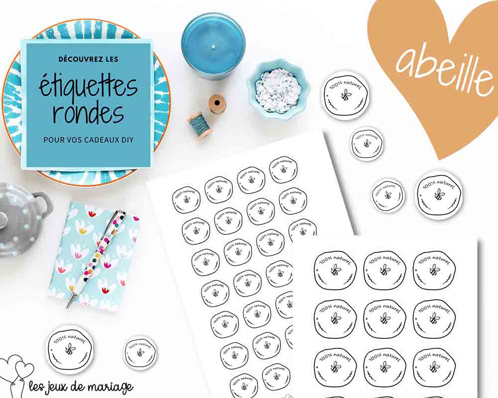 étiquette miel pour cadeau mariage