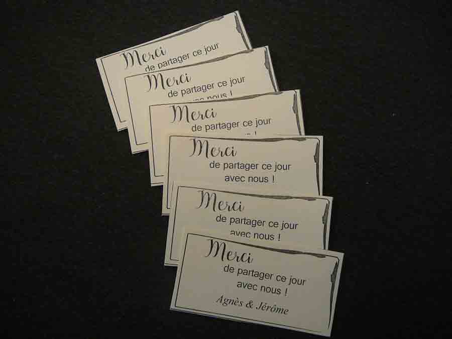 étiquettes merci invités mariage à imprimer