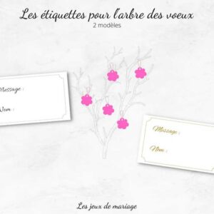 étiquettes arbre des voeux