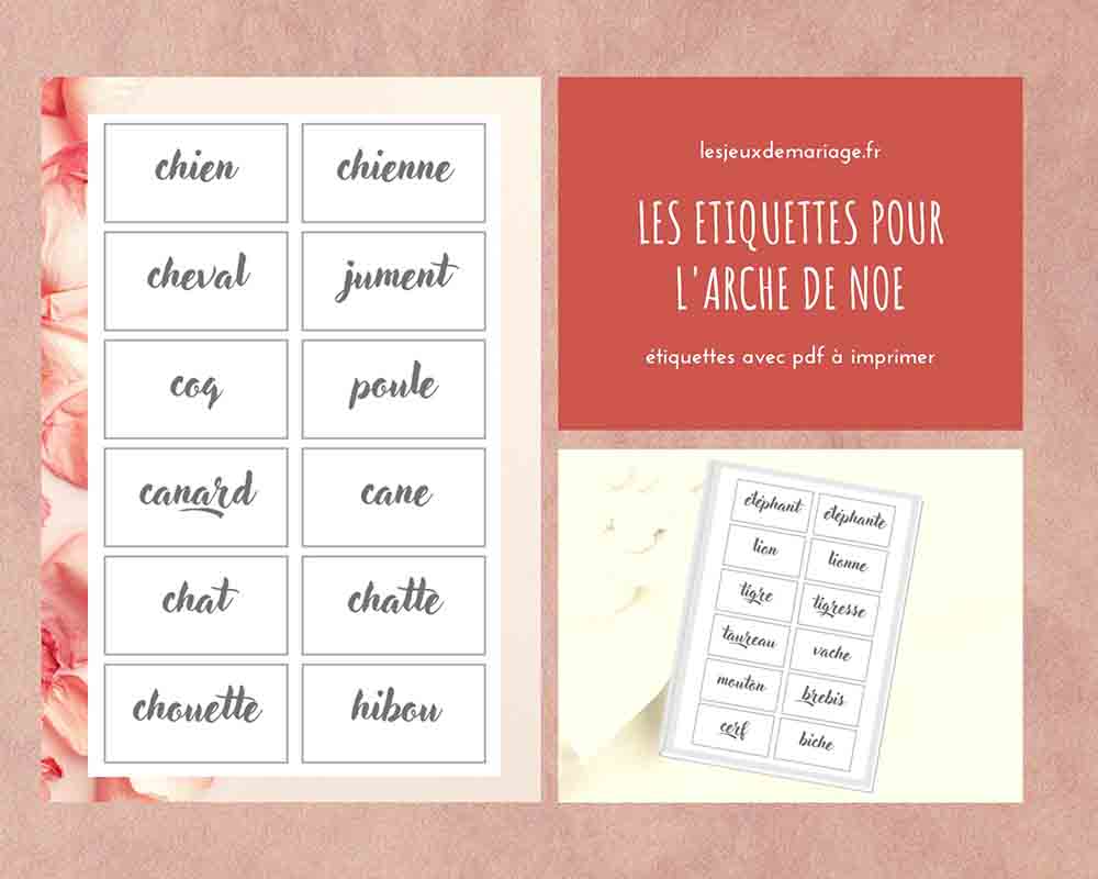 arche de noé étiquettes