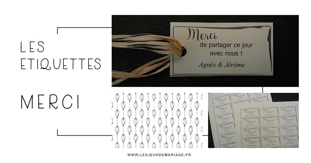 étiquettes merci invités mariage