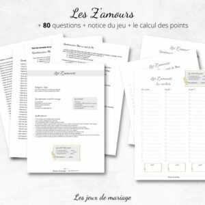 jeu mariage questions les zamours