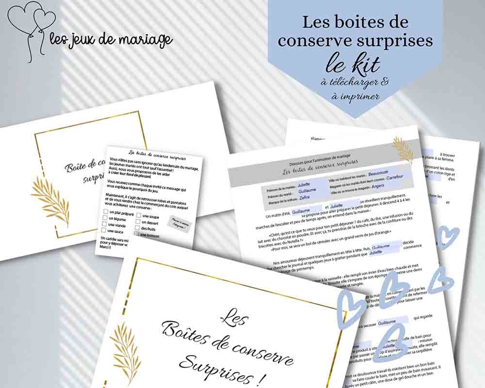 kit jeu boites conserve