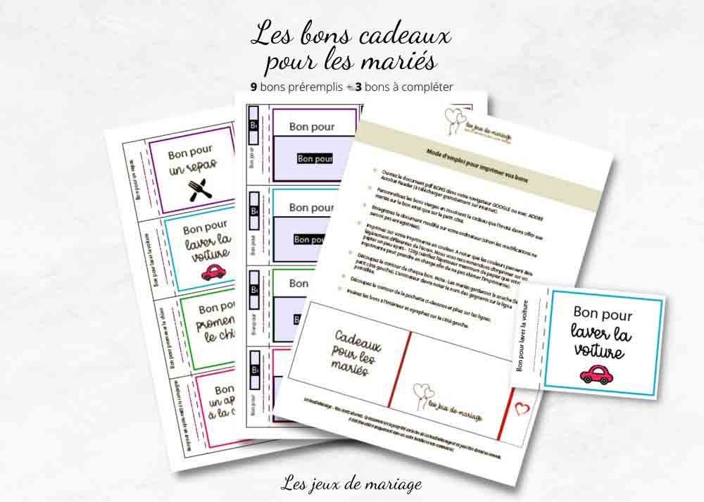 les bons cadeaux pour les mariés