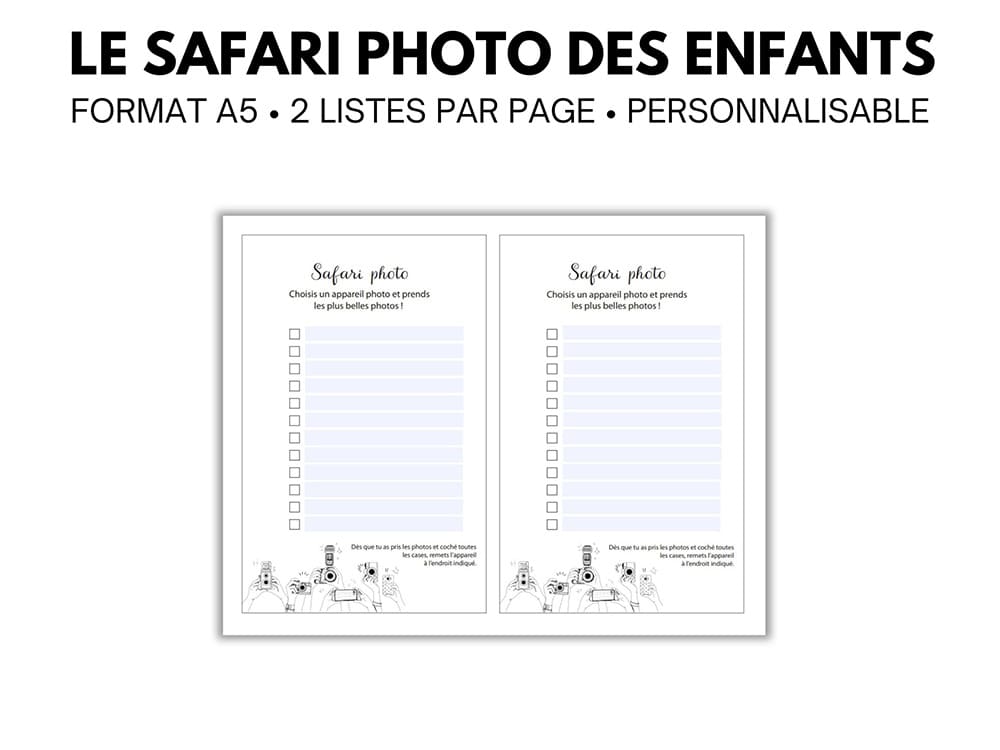 safari photos pour les enfants