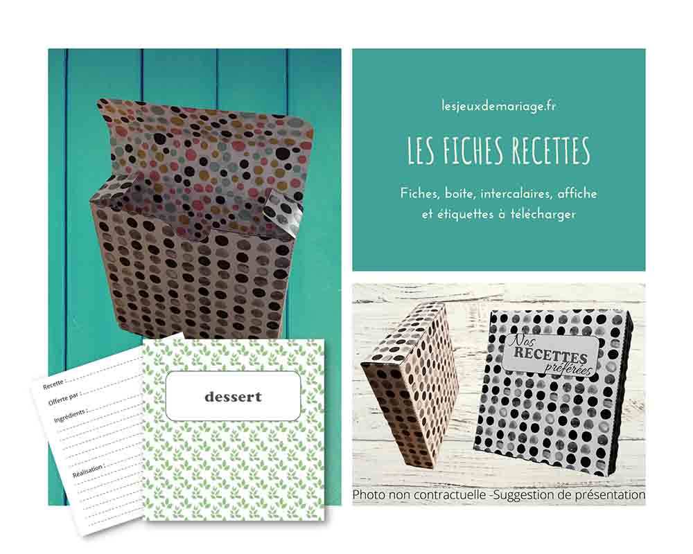 boite recettes mariage