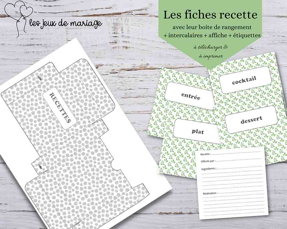 fiches recettes