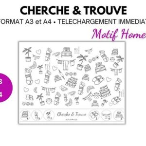 Cherche et Trouve : un jeu pour les enfants (motifs Home)