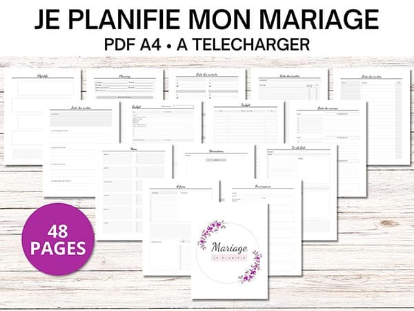 Planificateur pour organiser son mariage facilement et ne rien oublier