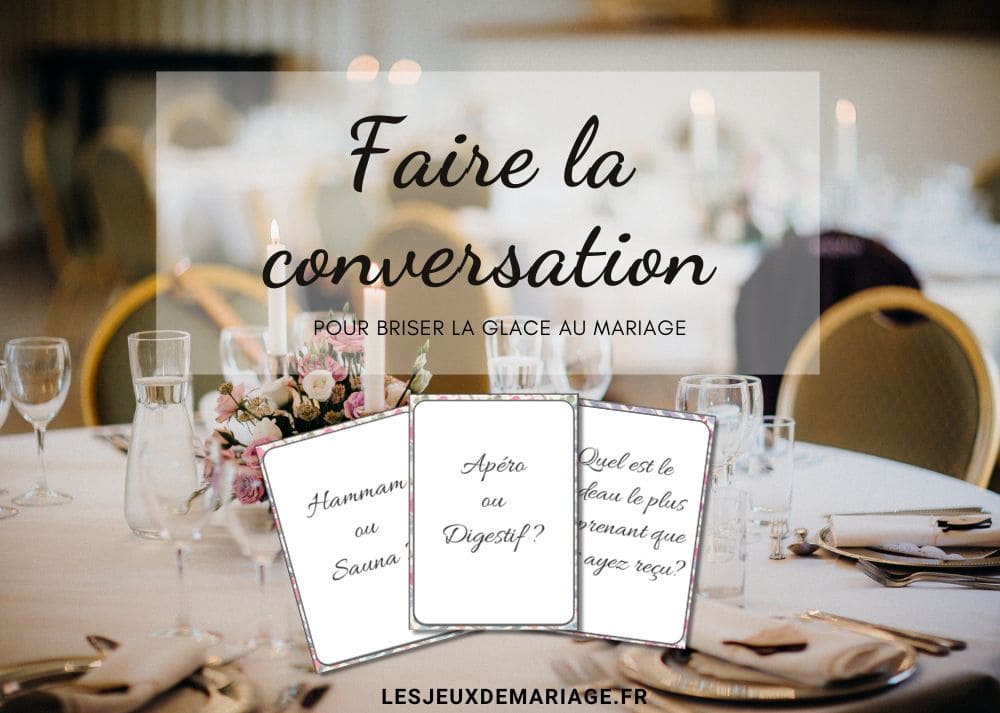 Le jeu de 80 cartes pour faire la conversion pendant le mariage
