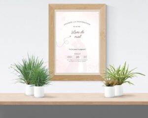 affiche du jeu de mariage Devinez la destination de notre lune de miel