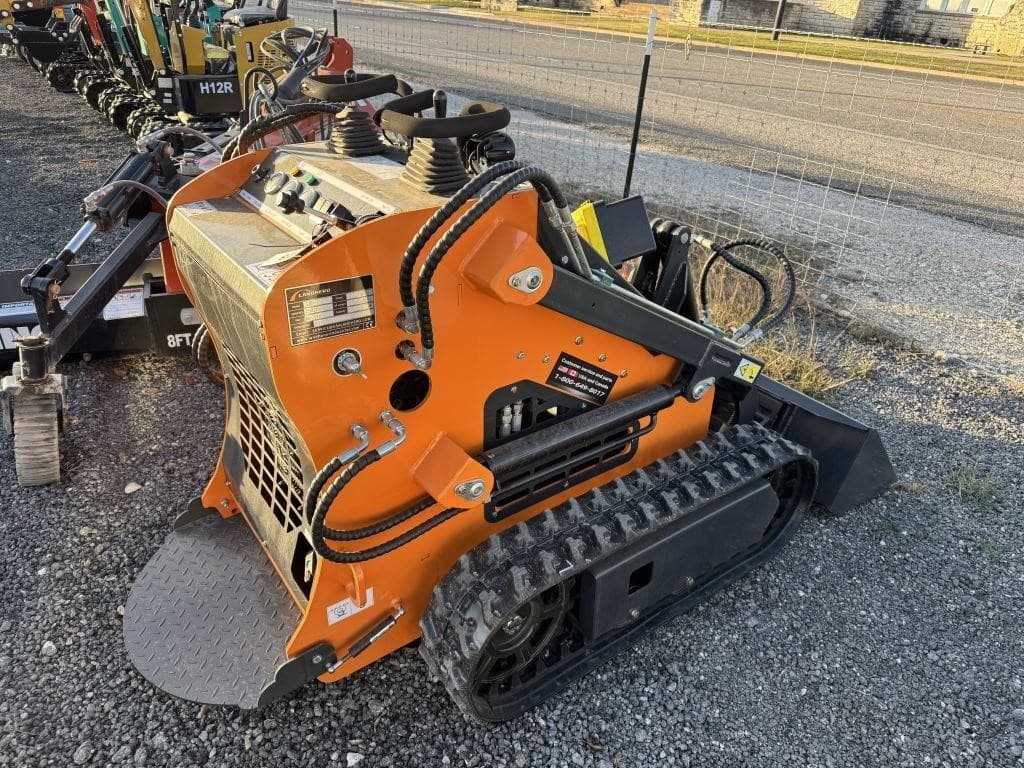 stand on skid steer for auction at garrett yard