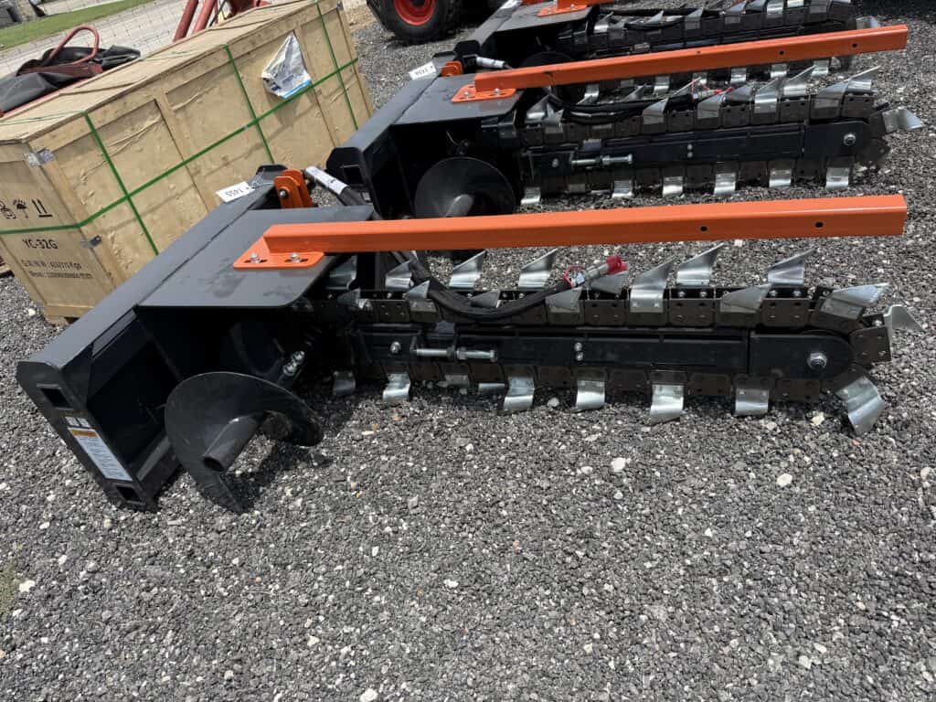 Heavy equipment attachments including cutting edges and buckets for sale.
