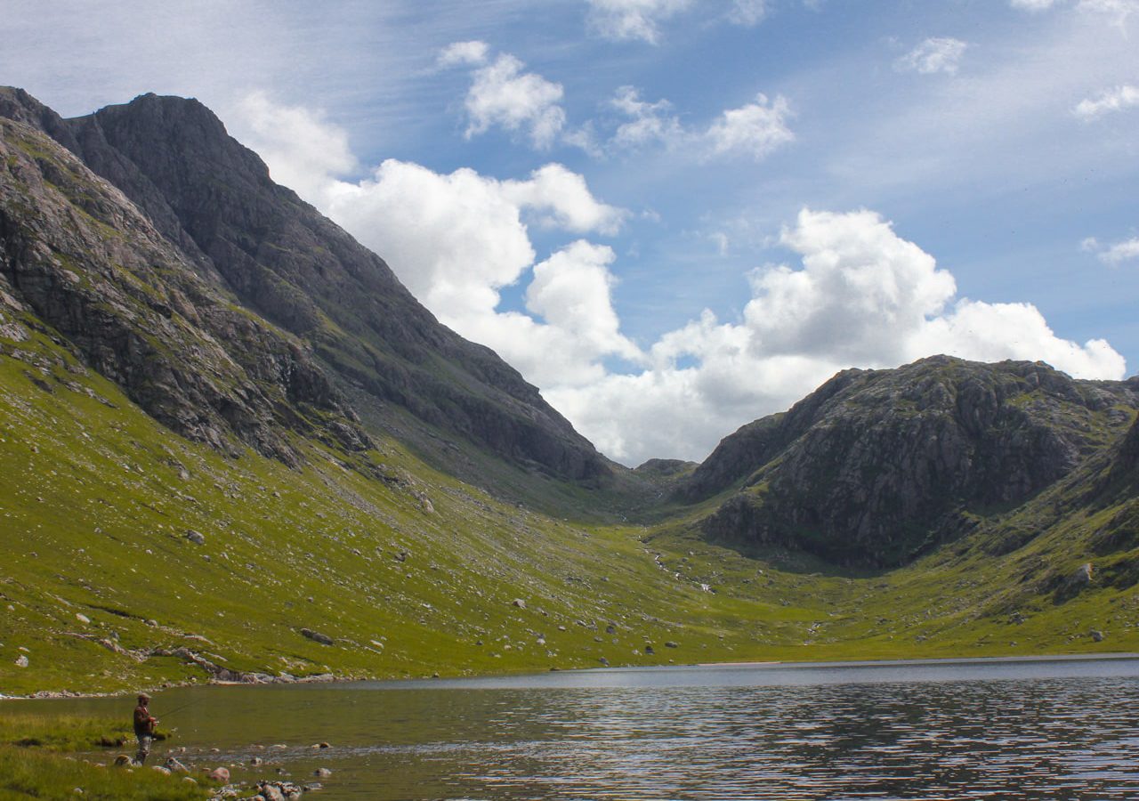 Fly fishing in the white Loch