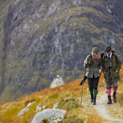 Hiking in the Scottish Highlands near Wester Ross