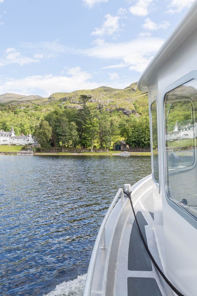 View on letterewe lodge by the sea on Loch Maree