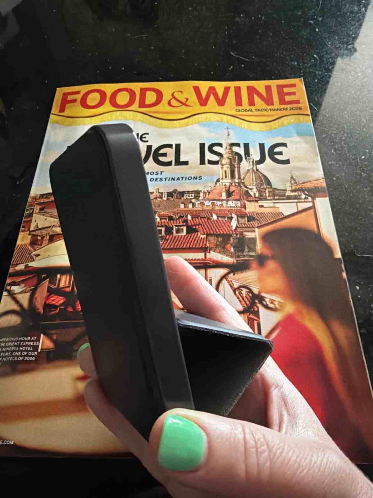 Travel magazine cover featuring cityscape and historic architecture.