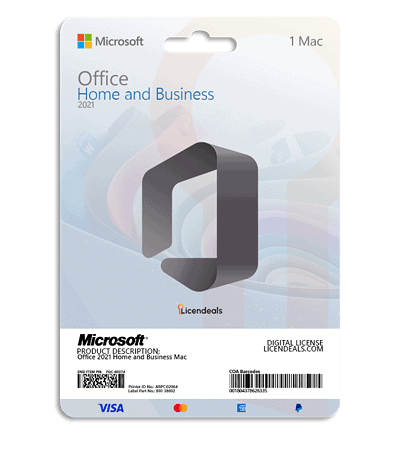 Office 2021 Home & Business Mac software license for Mac computers.