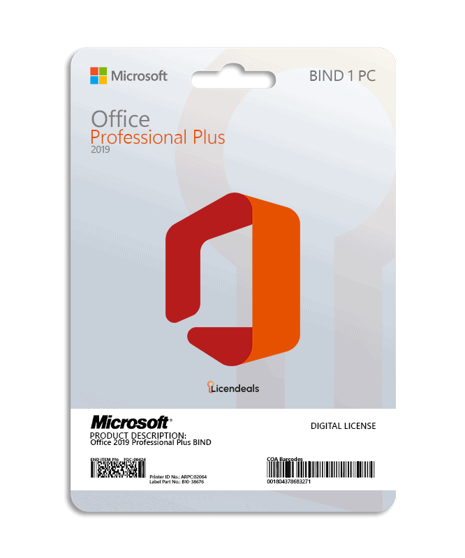 Office 2019 Professional Plus BIND Licendeals Office 2019 Professional Plus BIND - Image 1
