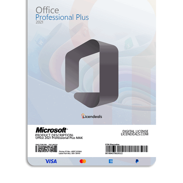 Office 2021 Professional Plus MAK license key for Microsoft Office suite.