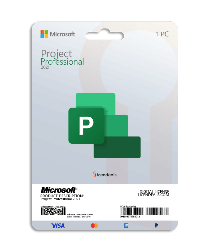 Microsoft Project Professional 2021 software for project management.