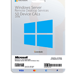 Remote Desktop Services CALs for Windows Server 2016, 50 device licenses included.