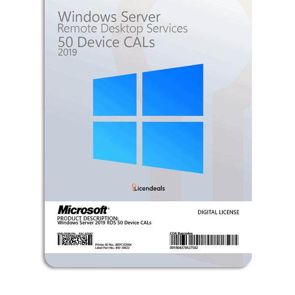 Windows Server 2019 RDS 50 Device CALs