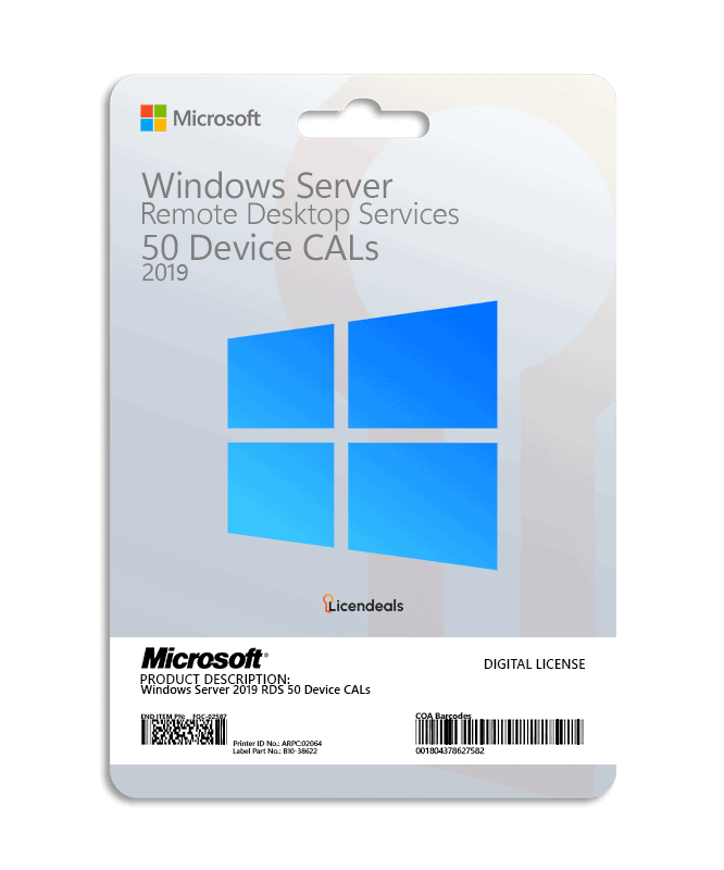 Windows Server 2019 RDS 50 Device CALs - Image 1
