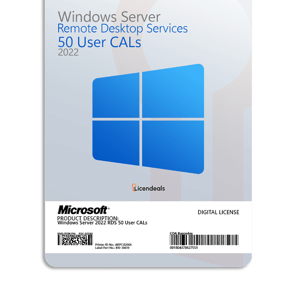 Windows Server 2022 RDS 50 User CALs