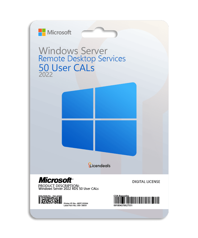 Windows Server 2022 RDS 50 User CALs Licendeals Windows Server 2022 RDS 50 User CALs - Image 1
