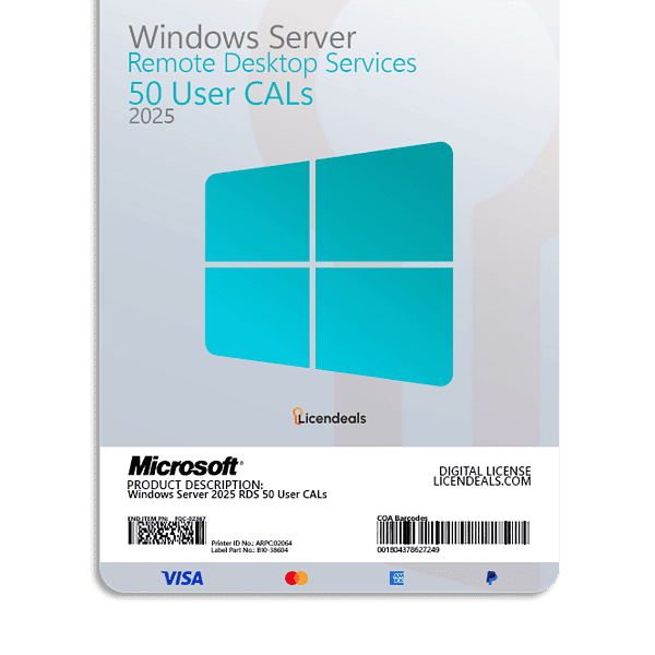 Remote Desktop Services CALs for Windows Server 2025.