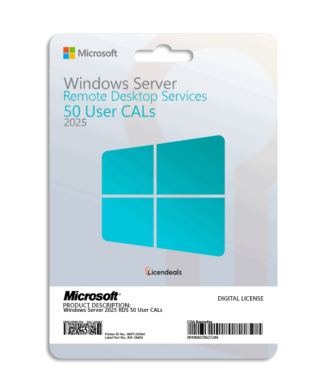 Windows Server 2025 RDS 50 User CALs - Image 1