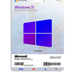 Windows 11 Enterprise Edition license card for business use.