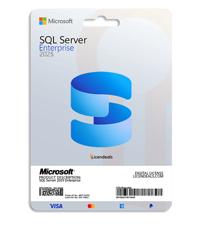 SQL Server 2025 Enterprise software license for database management.