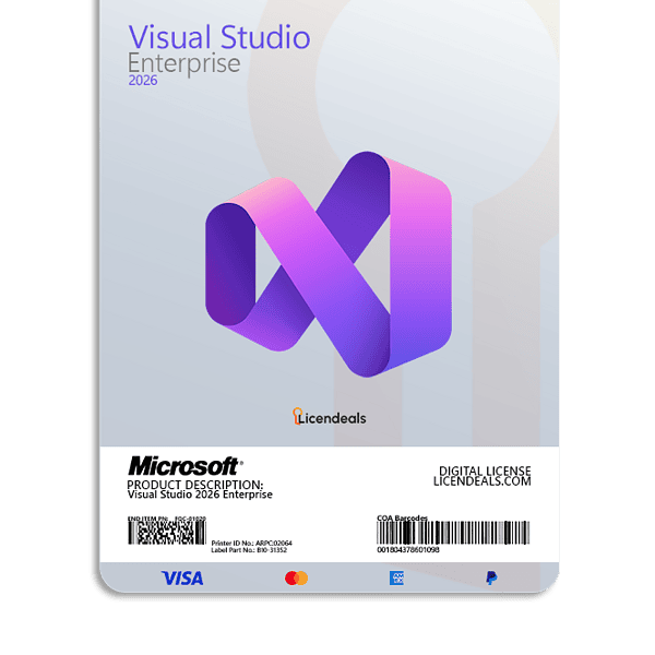 Visual Studio 2026 Enterprise software license for development.