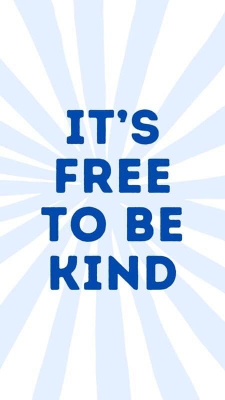 It&rsquo;s FREE TO BE KIND, proclaims blue uppercase letters, radiating good intentions like sunlight on a white Discworld morning.