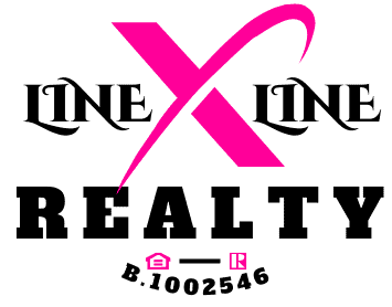 Line X Line Realty logo showcasing modern real estate branding and services.