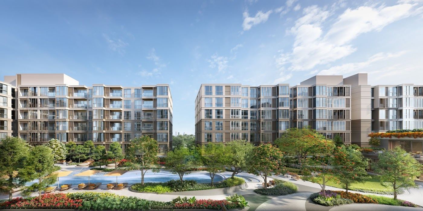 valles HAUS by Sansiri building exterior - premium condo T77 campus On Nut Bangkok BTS