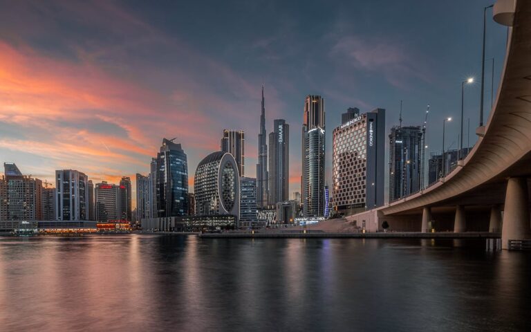 Dubai Business Bay Skyline Burj Khalifa