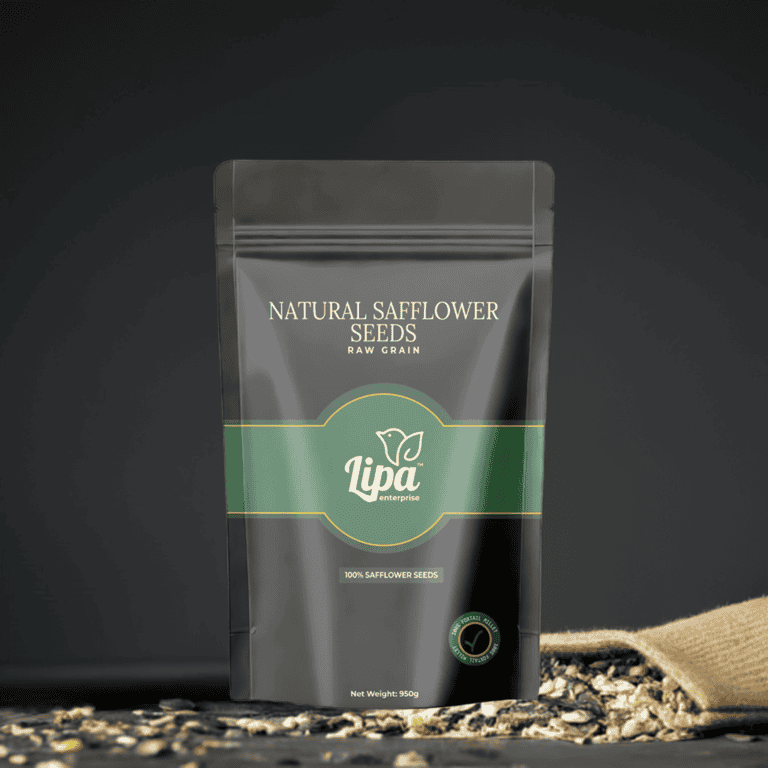 Safflower Seeds for Birds – Natural Seed | LIPA Herbal Feed (950g)