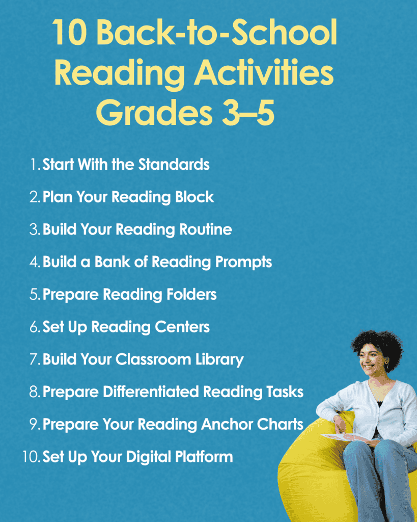 10 back-to-school reading activities for grades 3-5