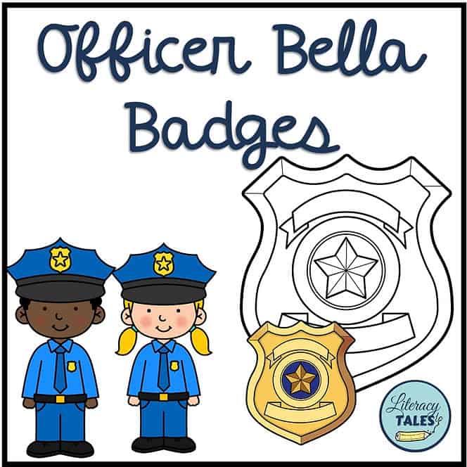 Officer Bella reward badges for upper elementary grammar activities & lessons