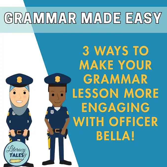 Hands-on Officer Bella grammar activities for upper elementary students