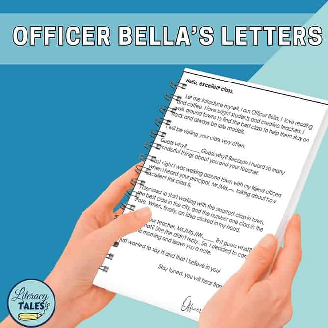 Officer Bella's letter grammar activity & tips for engaging lessons.
